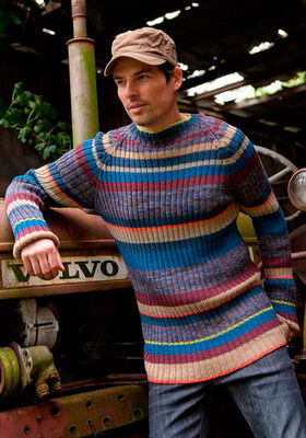 Мужской пуловер с рукавом реглан Cool Wool uni/print от Lana Grossa