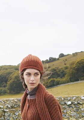 ШАПКА, СВЯЗАННАЯ ПОЛУПАТЕНТНЫМ УЗОРОМ  Alta Moda Alpaca от Lana Grossa