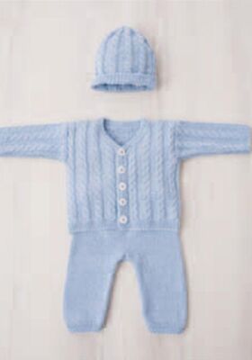 Жакет, штанишки и шапка Cool Wool Baby от Lana Grossa
