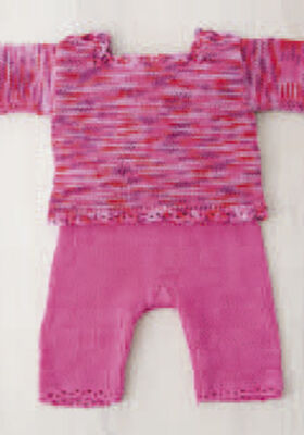 Пуловер и штанишки Cotone uni/print от Lana Grossa