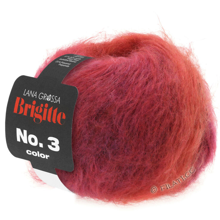 Lana Grossa BRIGITTE NO. 3 Color | 101-фуксия/оранжевый/ярко-розовый