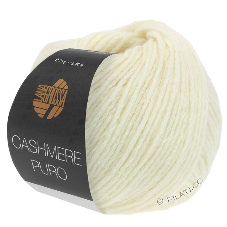 Lana Grossa CASHMERE PURO | 01-сурово-белый