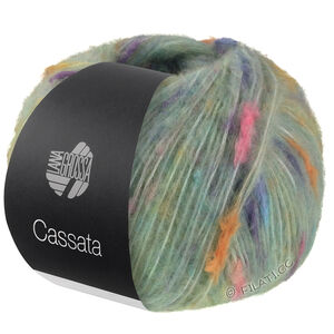 Lana Grossa CASSATA | 11-нежно-зелёный/светло-оранжевый/розовый/светло-серый/пурпурный