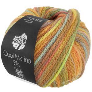 Lana Grossa COOL MERINO Big Color | 403-золотисто-жёлтый/охра/липово-зелёный/лососевый/хаки