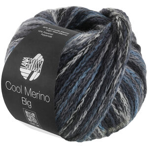 Lana Grossa COOL MERINO Big Color | 411-антрацитовый/тёмно-серый/светло-серый/средне-серый/серая сталь/сурово-белый