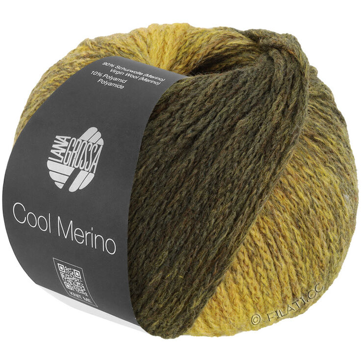 Lana Grossa COOL MERINO Dégradé | 301-тёмно-оливковый/светло-оливковый/мшисто-зелёный