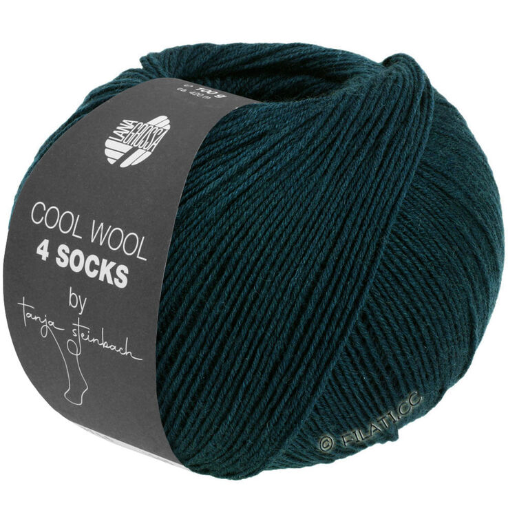 Lana Grossa COOL WOOL 4 SOCKS | 7701-тёмно-зелёный