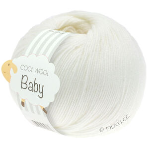 Lana Grossa COOL WOOL Baby Uni/Print 50g | 207-белый