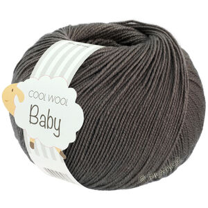 Lana Grossa COOL WOOL Baby Uni/Print 50g | 334-тёмно-серый меланжевый