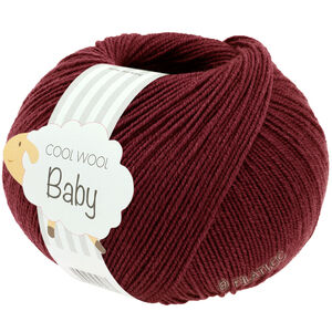 Lana Grossa COOL WOOL Baby Uni/Print 50g | 344-винно-красный