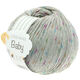 Lana Grossa COOL WOOL Baby Uni/Print 50g | 358-светло-серый/оранжевый/зелёный/цикламеновый