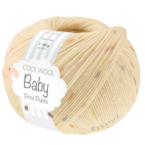 Lana Grossa COOL WOOL Baby Uni/Print 50g | 375-бледно-жёлтый/жёлтый/оранжевый/пурпурный/розовый