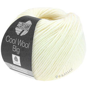 Lana Grossa COOL WOOL Big  Uni/Melange уни/меланж | 0601-сурово-белый