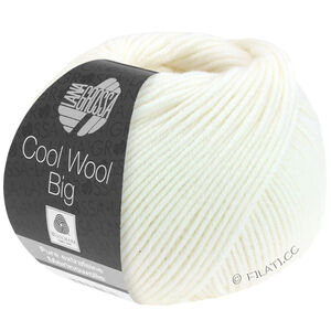 Lana Grossa COOL WOOL Big  Uni/Melange уни/меланж | 0615-белый