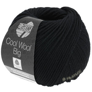 Lana Grossa COOL WOOL Big  Uni/Melange уни/меланж | 0627-чёрный