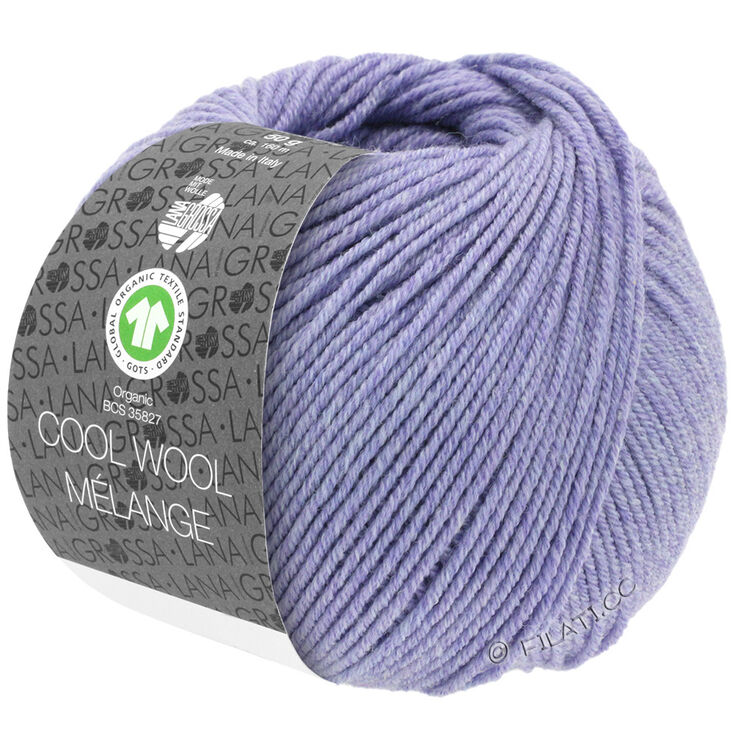 Lana Grossa COOL WOOL Melange (GOTS) | 101-сиреневый меланжевый