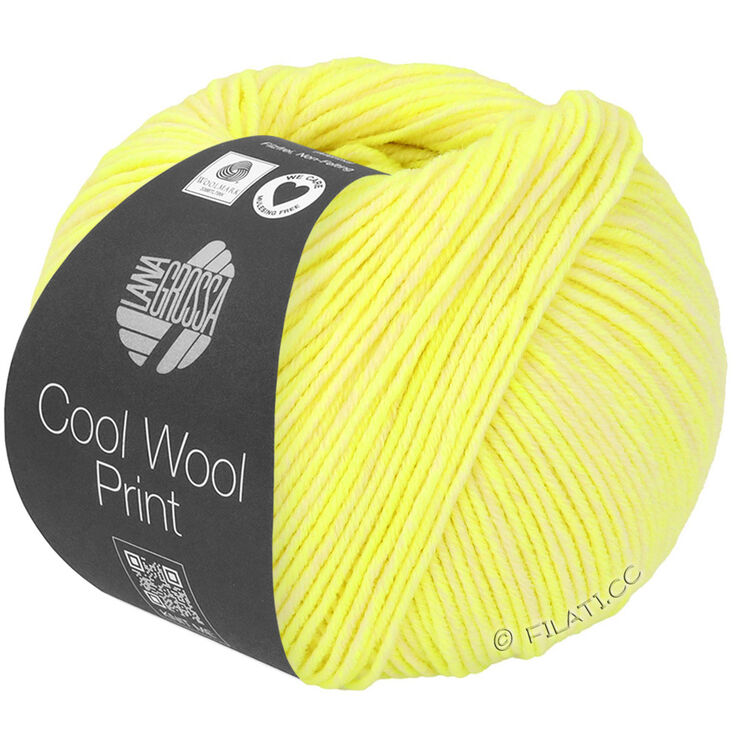Lana Grossa COOL WOOL Neon Print | 6521-неоново-жёлтый/нежно-жёлтый