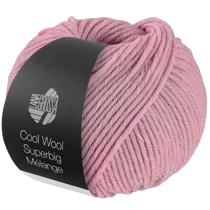 Lana Grossa COOL WOOL Superbig Mélange | 201-розовый меланжевый