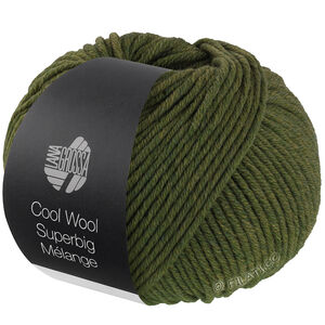 Lana Grossa COOL WOOL Superbig Mélange | 212-оливковый меланжевый