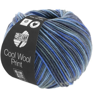 Lana Grossa COOL WOOL  Print | 716-джинс/серо-синий/королевский