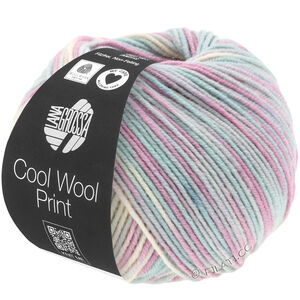 Lana Grossa COOL WOOL  Print | 792-светло-серый/мята/сиреневый/бледно-розовый
