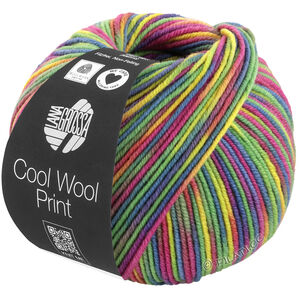 Lana Grossa COOL WOOL  Print | 833-горчично-желтый/нефрит/фуксия/петрольный/ягодный/оливковый