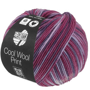 Lana Grossa COOL WOOL  Print | 841-пурпурный/темная фуксия/красно-фиолетовый