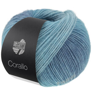 Lana Grossa CORALLO 100g | 07-светло-бирюзовый/бирюзовый/джинс