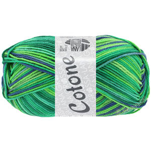 Lana Grossa COTONE  Print/Spray/Mouliné | 311-изумрудный/светло-зелёный/петрольный/королевский