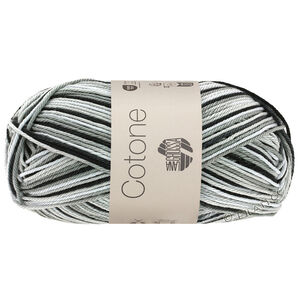 Lana Grossa COTONE  Print/Spray/Mouliné | 317-белый/серебристо-серый/тёмно-серый/чёрный