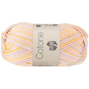 Lana Grossa COTONE  Print/Spray/Mouliné | 357-светло-желтый/мягко-фиолетовый/розовый/цвет экрю