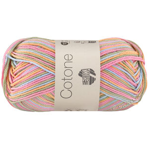 Lana Grossa COTONE  Print/Spray/Mouliné | 365-персик/розовый/ледяной голубой/бледно-зелёный