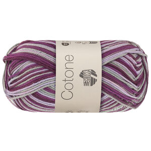 Lana Grossa COTONE  Print/Spray/Mouliné | 368-фиолетовый/фиолетовая орхидея/сиреневый/серый