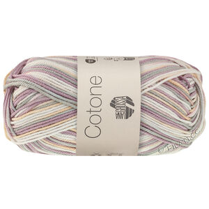 Lana Grossa COTONE  Print/Spray/Mouliné | 369-белый/персик/сиреневый/серый