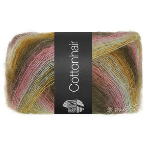 Lana Grossa COTTONHAIR | 109-пыльно-розовый/золотисто-коричневый/мятно-бирюзовый/серо-коричневый/тёмно-зелёный