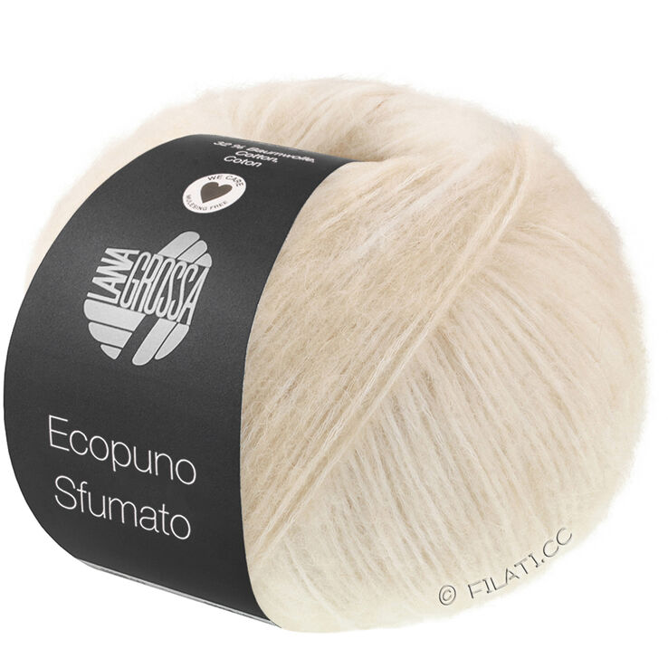 Lana Grossa ECOPUNO Sfumato | 701-сурово-белый/бежевый