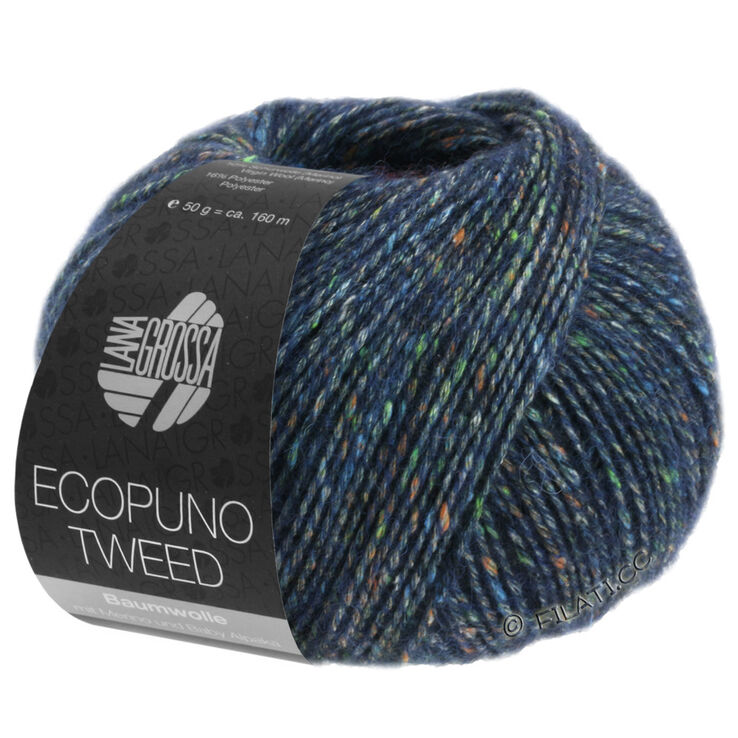 Lana Grossa ECOPUNO Tweed | 301-тёмно-синий меланжевый