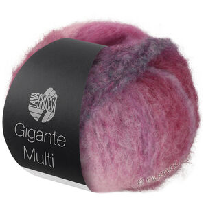 Lana Grossa GIGANTE MULTI | 107-мальва/гвоздичный/ярко-розовый/нефритовый/серо-красный/винно-красный/ежевичный/фиалково-синий