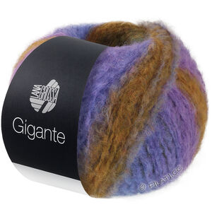 Lana Grossa GIGANTE | 14-фиолетовый/фиалково-синий/мшисто-зелёный/хаки/охра