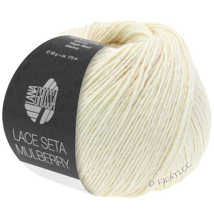 Lana Grossa LACE SETA MULBERRY | 01-белый
