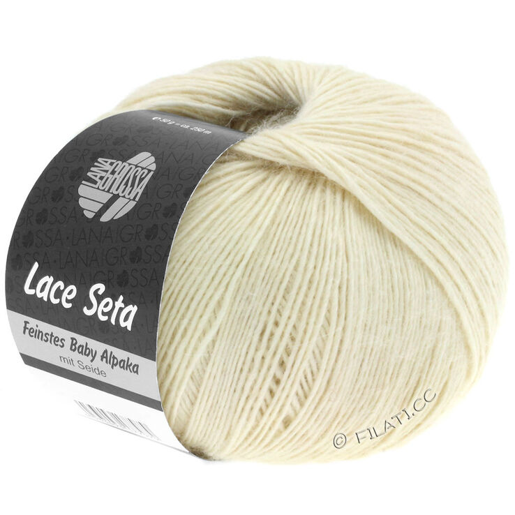 Lana Grossa LACE SETA | 01-сурово-белый