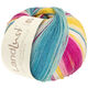 Lana Grossa LANDLUST DIE SOCKENWOLLE 150g 6-Ply | 911-фуксия/малиновый/жёлтый/цвет экрю/нефрит