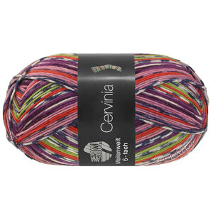 Lana Grossa MEILENWEIT 6-FACH 150g Cervinia | 9757-терракотовый/майская зелень/тёмно-синий/белый/фиолетовый/розовый