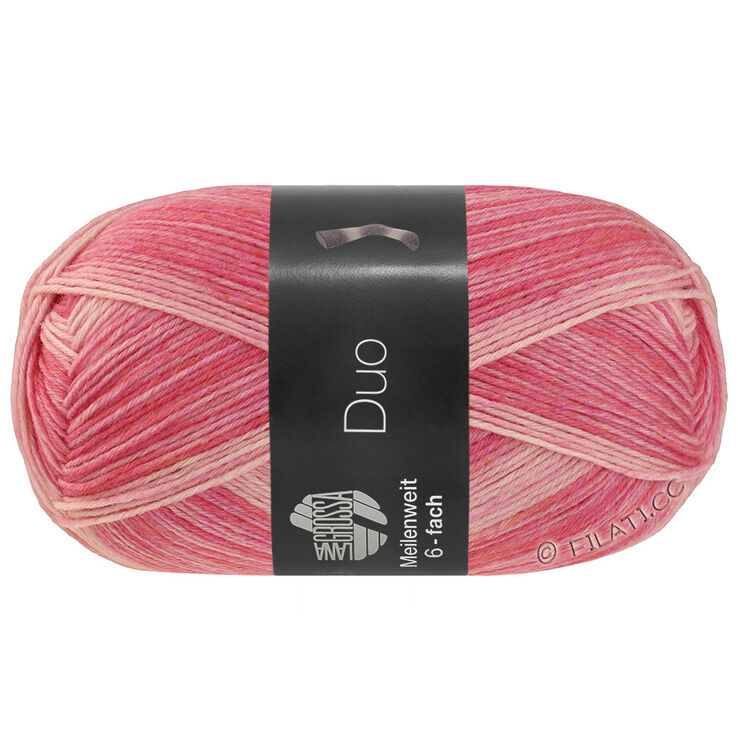 Lana Grossa MEILENWEIT 6-FACH 150g Duo | 9722-ярко-розовый/розовый