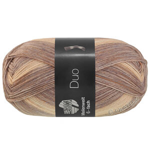 Lana Grossa MEILENWEIT 6-FACH 150g Duo | 9726-серо-фиолетовый/светло-бежевый