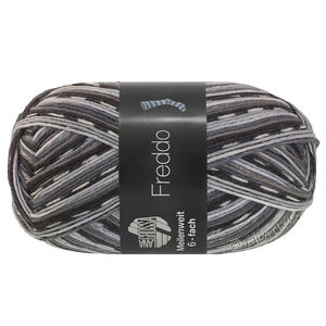 Lana Grossa MEILENWEIT 6-FACH 150g Freddo | 9738-антрацитовый/тёмно-серый/белый/светло-серый/сине-серый