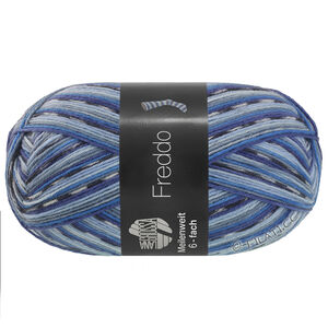 Lana Grossa MEILENWEIT 6-FACH 150g Freddo | 9741-сине-серый/небесно-голубой/тёмно-синий/тёмно-серый/белый/голубой/ледяной голубой