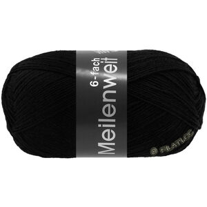 Lana Grossa MEILENWEIT 6-FACH 150g | 8814-чёрный