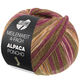 Lana Grossa MEILENWEIT 100g Alpaca Poncho | 2728-мшисто-зелёный/красно-фиолетовый/цвет экрю/оранжевый/коричневый