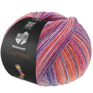 Lana Grossa MEILENWEIT 100g Cashmere Inverno | 122-фуксия/сиреневый/оранжевый/голубой/синий/слива/вереск/лососевый